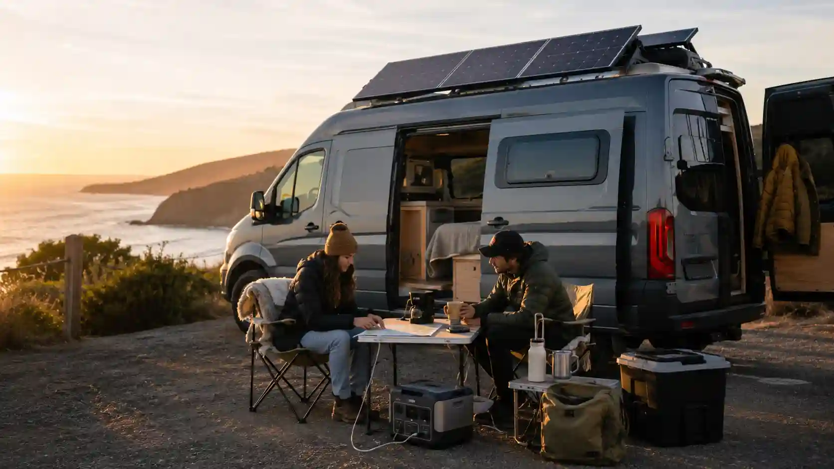 Compact solar setup for van or off-grid project